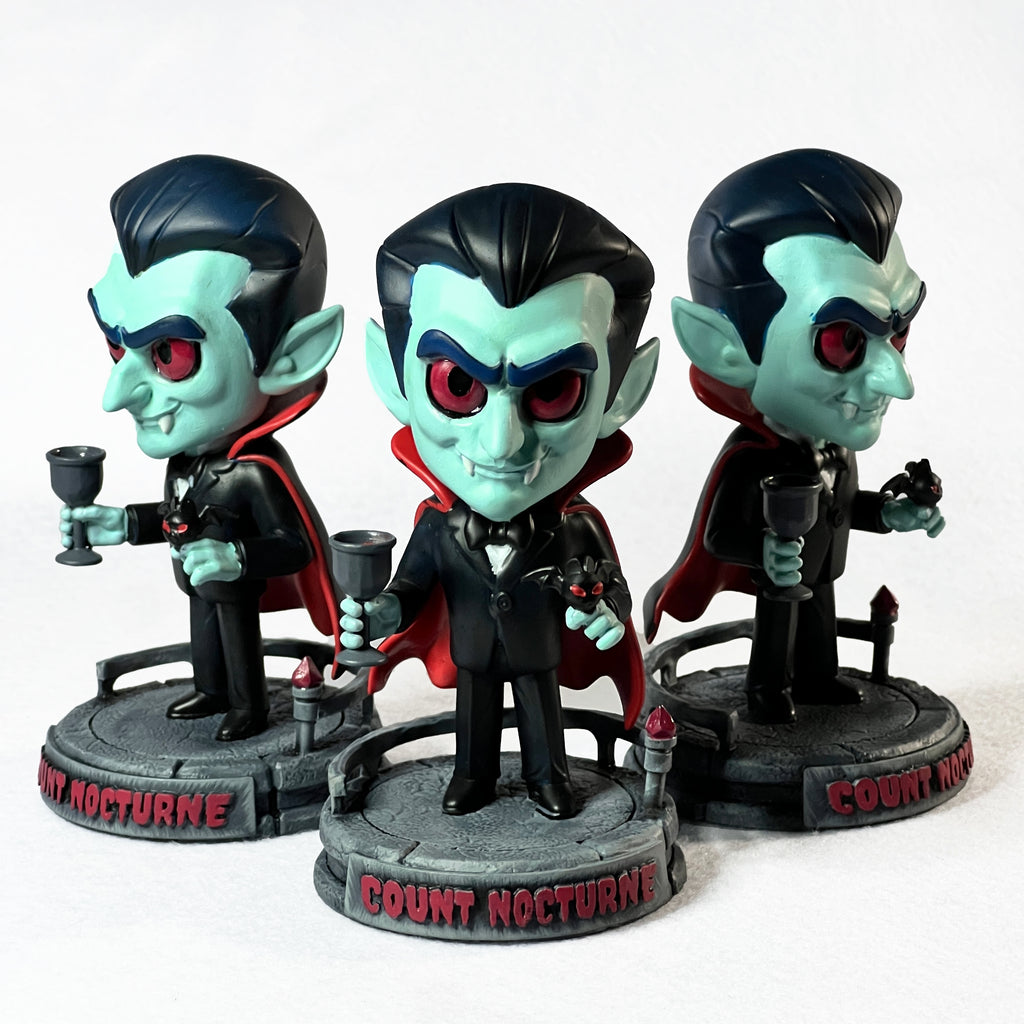 🦇 Count Nocturne – Halloween Vampire Bobblehead | Frozen Nebula 3D Collectible