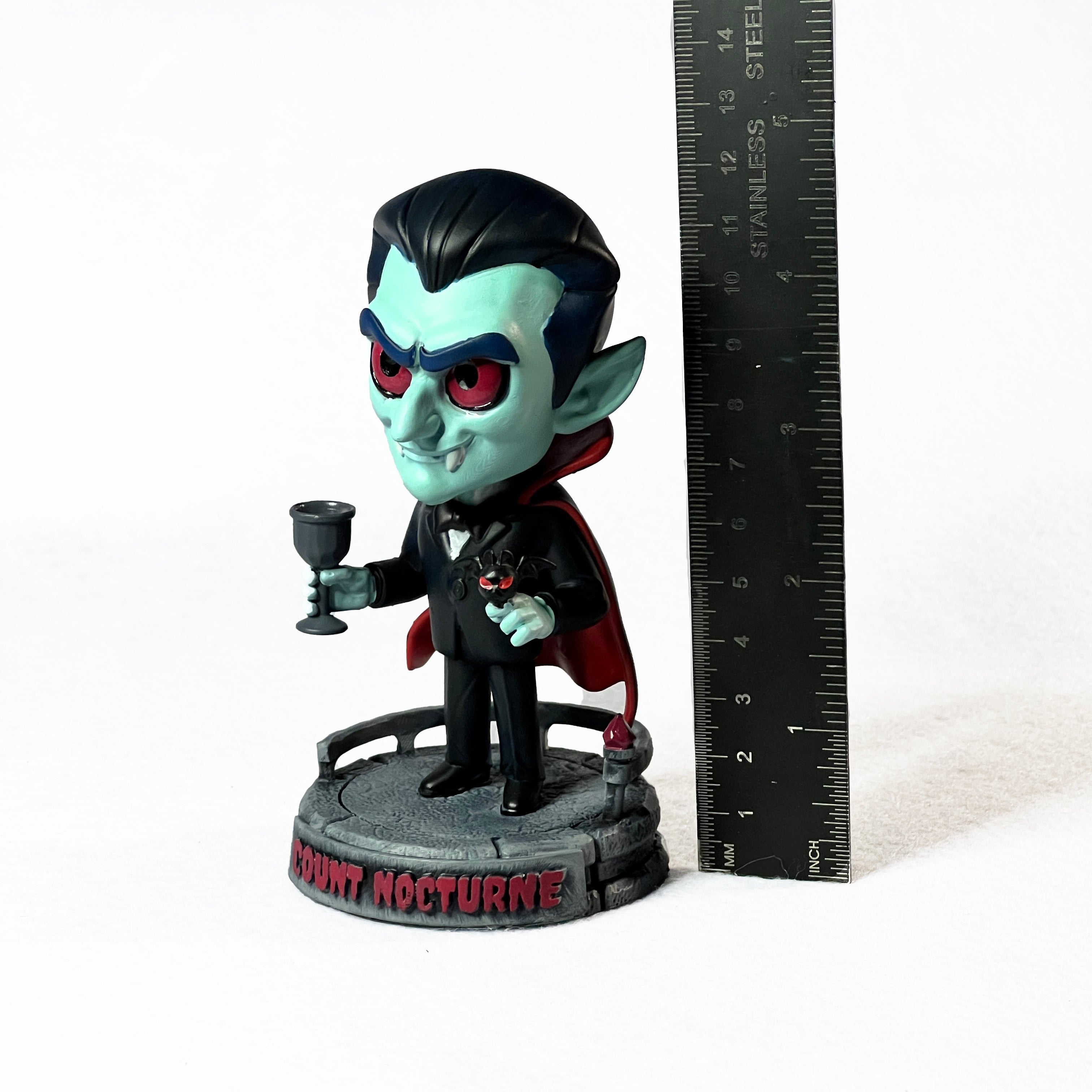 🦇 Count Nocturne – Halloween Vampire Bobblehead | Frozen Nebula 3D Collectible
