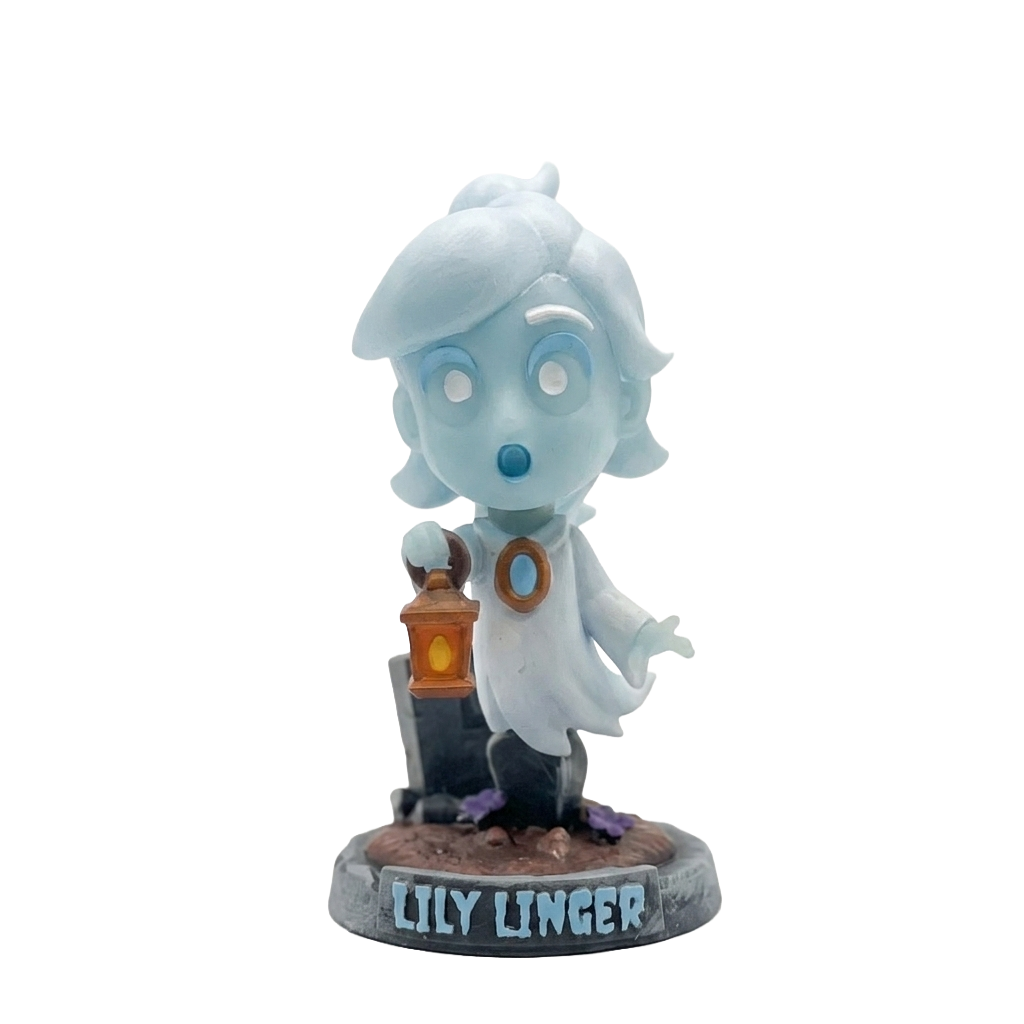 👻 Lily Linger – Ghost Halloween Bobblehead | Frozen Nebula 3D Collectible