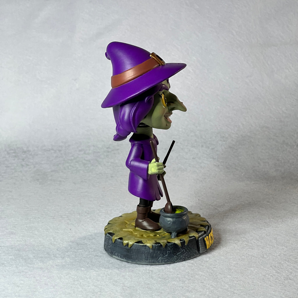 🧹 Hazel Hex – Halloween Witch Bobblehead | Frozen Nebula 3D Collectible