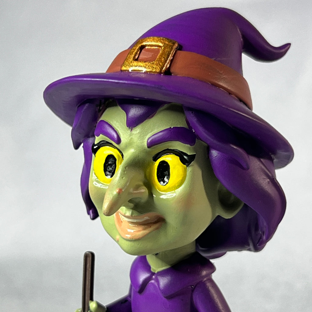 🧹 Hazel Hex – Halloween Witch Bobblehead | Frozen Nebula 3D Collectible