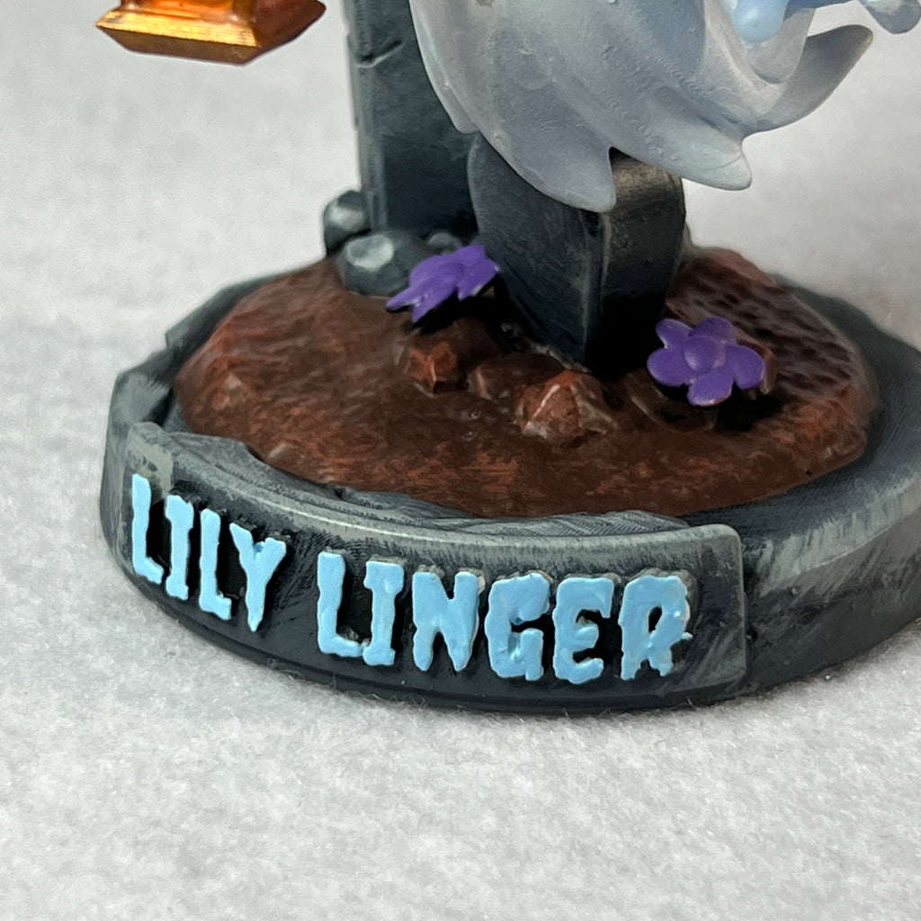 👻 Lily Linger – Ghost Halloween Bobblehead | Frozen Nebula 3D Collectible