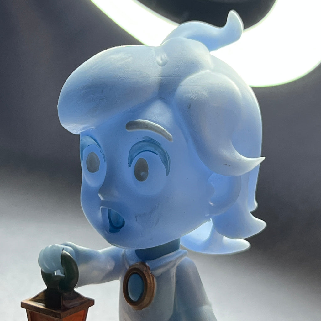 👻 Lily Linger – Ghost Halloween Bobblehead | Frozen Nebula 3D Collectible