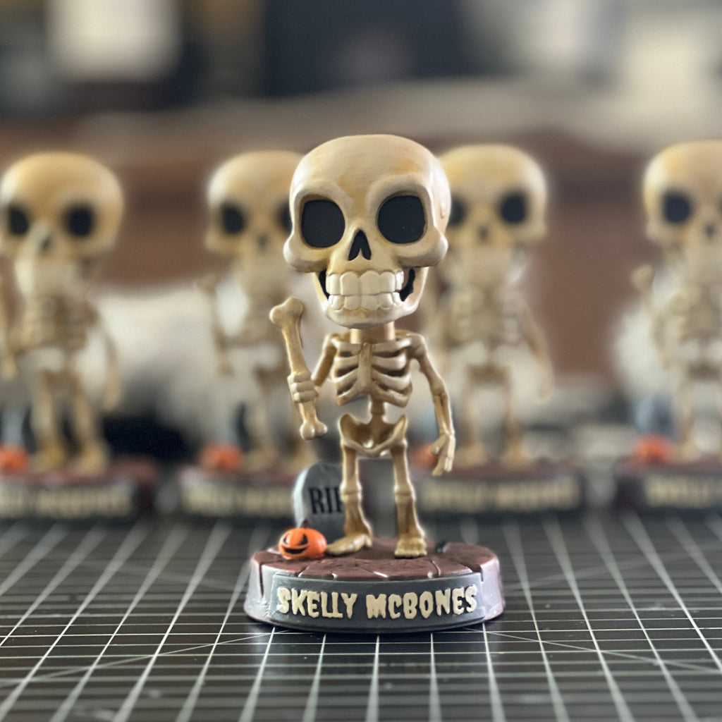 💀 Skelly McBones – Skeleton Halloween Bobblehead | Frozen Nebula 3D Collectible