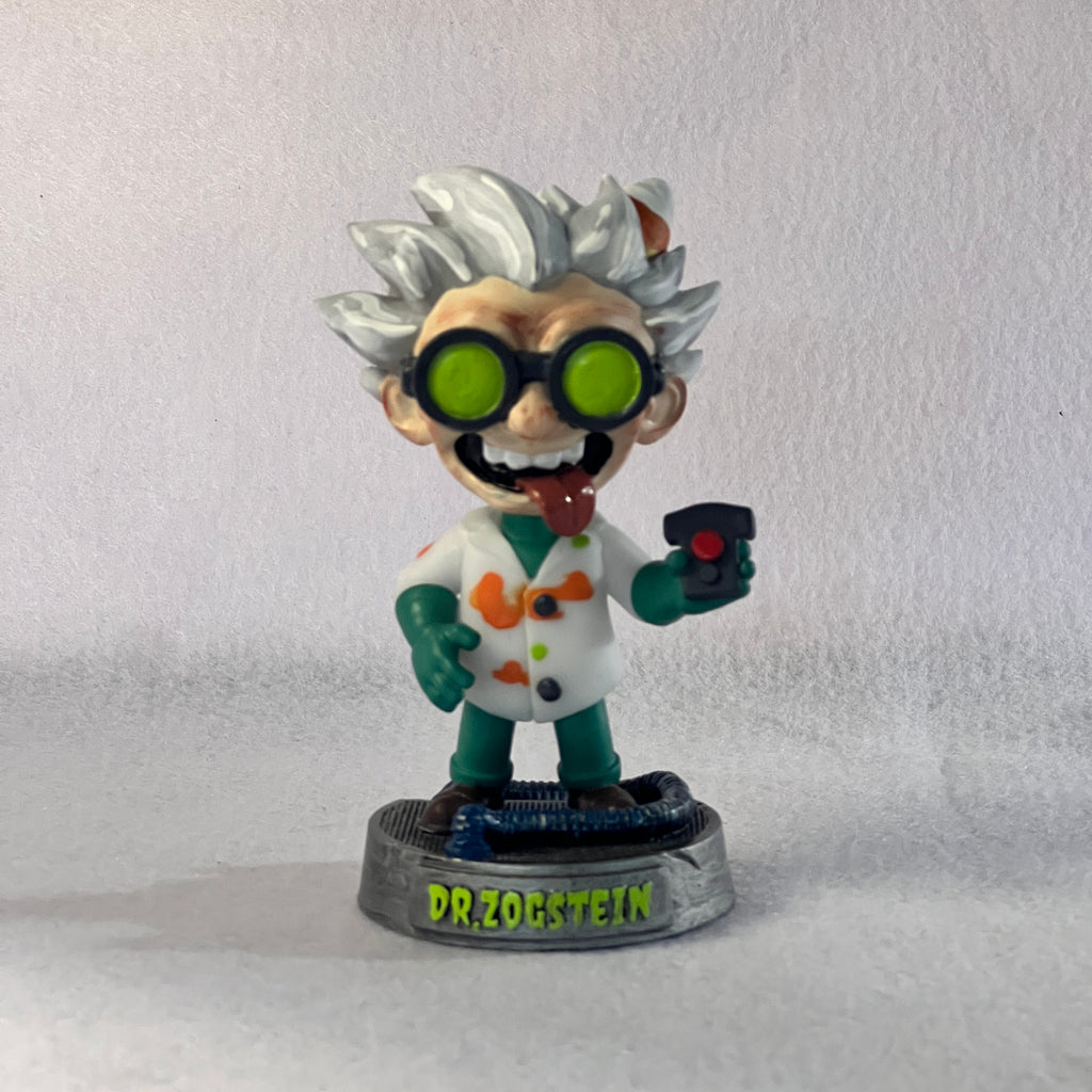 🧪 Dr. Zogstien – Mad Scientist Halloween Bobblehead | Frozen Nebula 3D Collectible