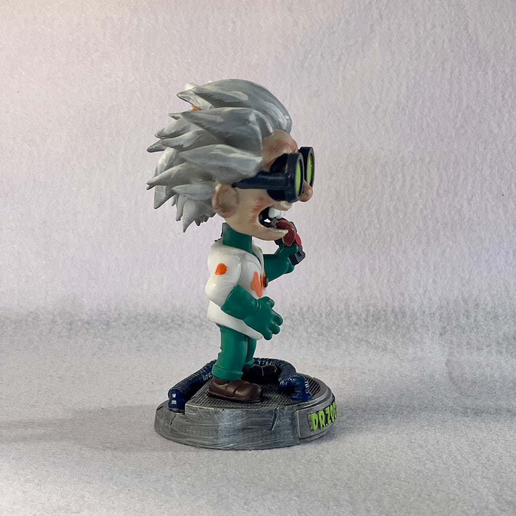 🧪 Dr. Zogstien – Mad Scientist Halloween Bobblehead | Frozen Nebula 3D Collectible