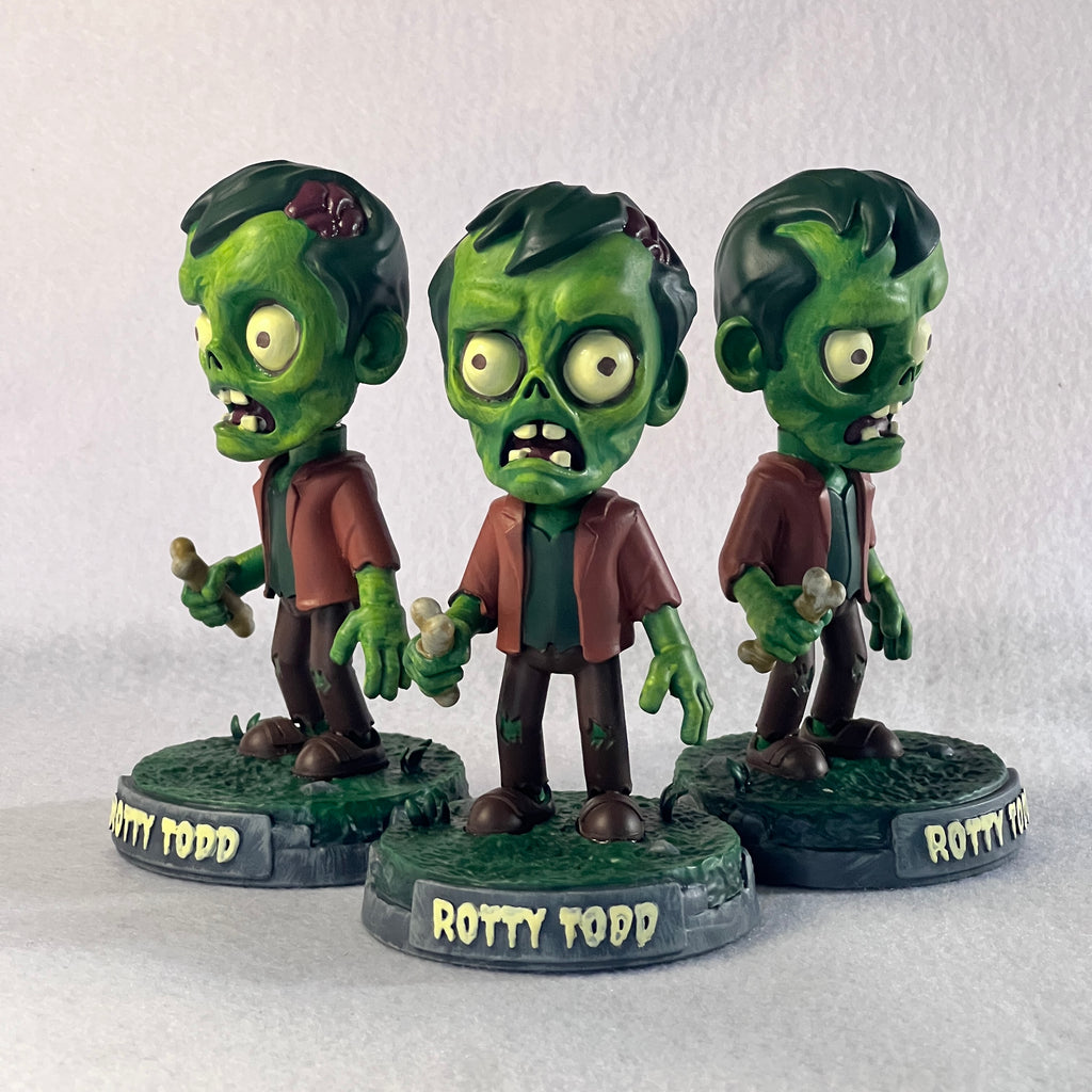 🧟 Rotty Todd – Zombie Halloween Bobblehead | Frozen Nebula 3D Collectible