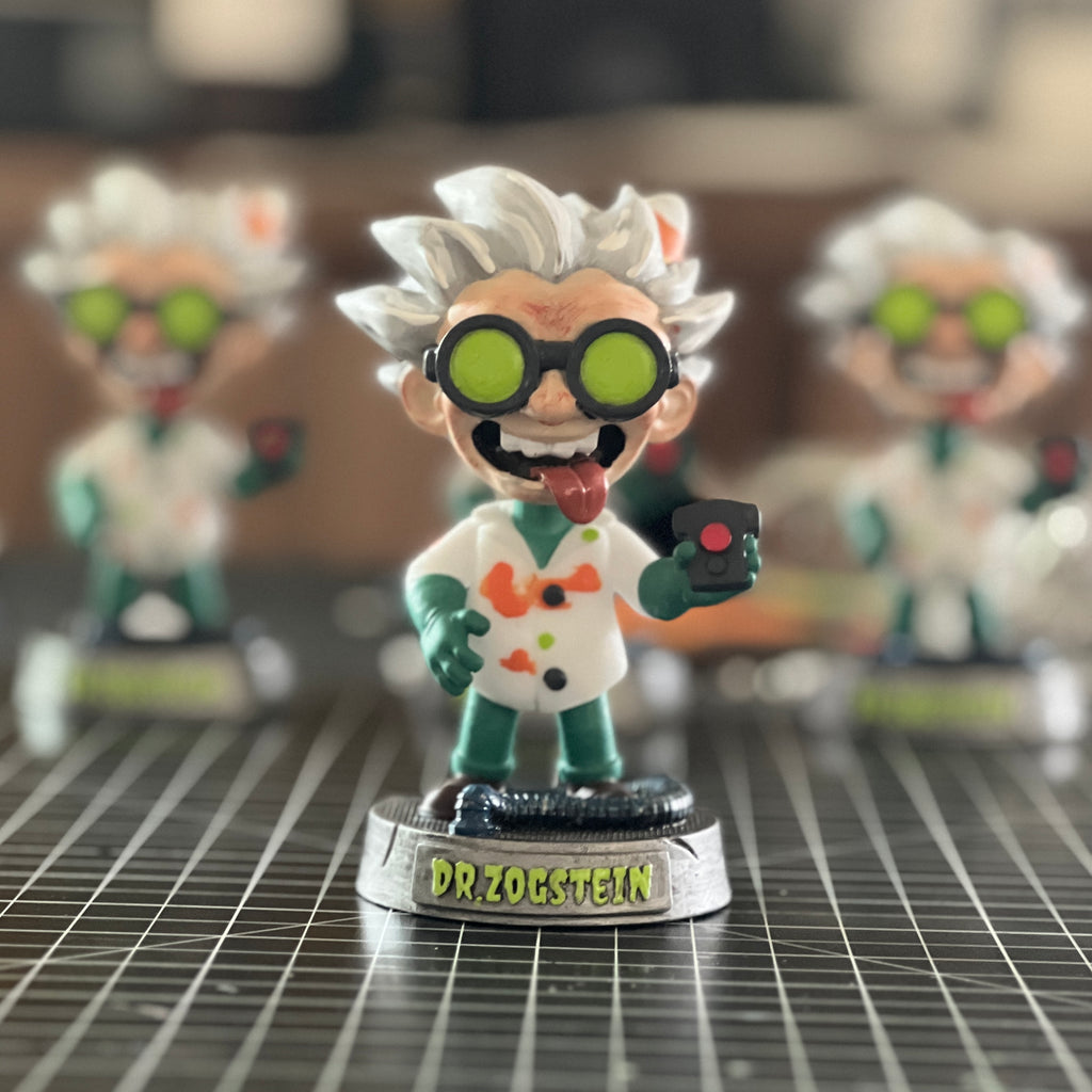 🧪 Dr. Zogstien – Mad Scientist Halloween Bobblehead | Frozen Nebula 3D Collectible