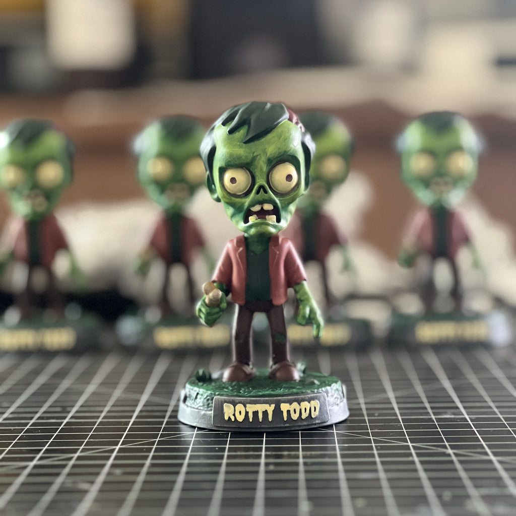 🧟 Rotty Todd – Zombie Halloween Bobblehead | Frozen Nebula 3D Collectible
