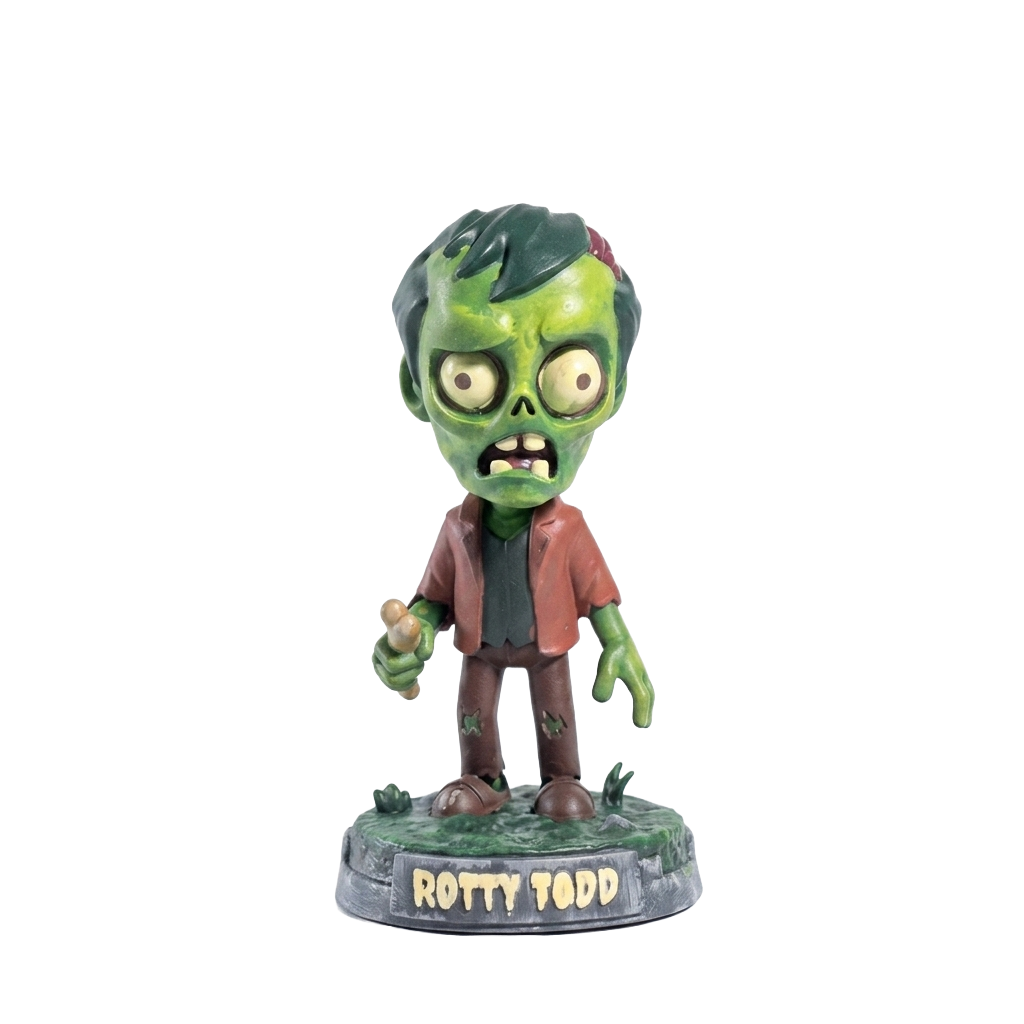 🧟 Rotty Todd – Zombie Halloween Bobblehead | Frozen Nebula 3D Collectible