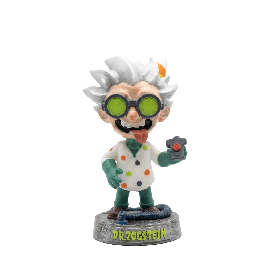🧪 Dr. Zogstien – Mad Scientist Halloween Bobblehead | Frozen Nebula 3D Collectible